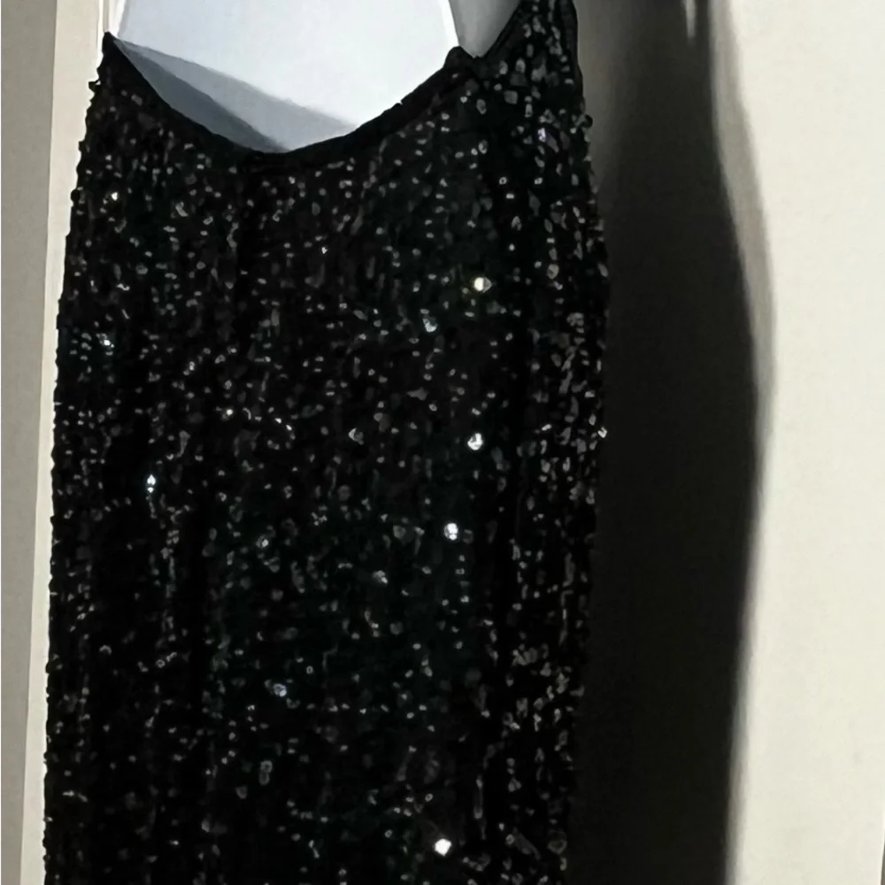 Scala Black Glitter Prom Dress - Picture 7 of 11